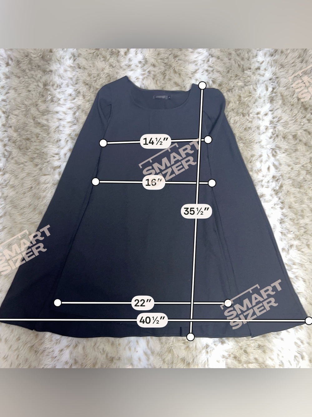 Black Cape-Sleeve Mini Dress - Picture 6 of 6